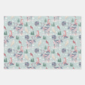 Winter Wonderland Kerst Wrapping Papier Set Inpakpapier Vel (Voorkant)