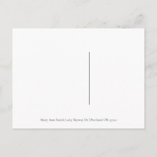 Winter Wonderland kerstbruiloft redt datum Aankondigingskaart (Achterkant)