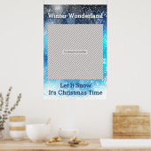 Winter Wonderland Kerstfeest Foto Booth Poster (Keuken)