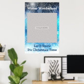 Winter Wonderland Kerstfeest Foto Booth Poster (Thuiskantoor)