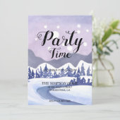 Winter Wonderland Kerstfeest uitnodiging (Staand voorkant)