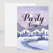 Winter Wonderland Kerstfeest uitnodiging (Voorkant / Achterkant)