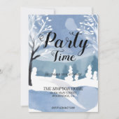 Winter Wonderland Kerstfeest uitnodiging (Voorkant)