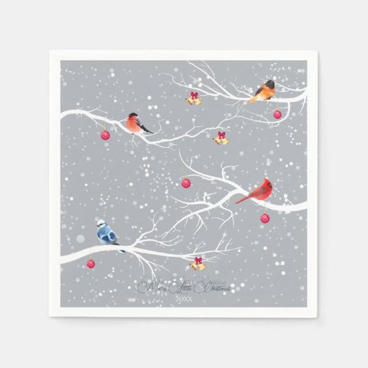 Winter Wonderland kerstFeestdagen Servet (Voorkant)