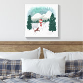 Winter Wonderland - Kerstman Canvas Afdruk (Insitu (Slaapkamer))