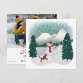 Winter Wonderland - Kerstman Feestdagenkaart (Voorkant / Achterkant)