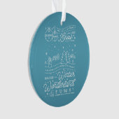 Winter Wonderland Kerstmis Acrylic Ornament Blue (voorkant)