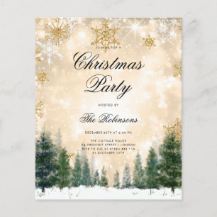 Winter Wonderland Kerstmis Uitnodigen Programma Me Flyer