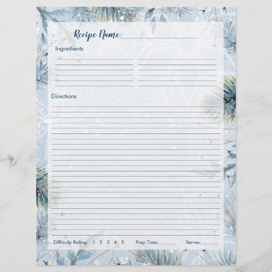 Winter Wonderland kerstrecept Multomap inserts Flyer (Voorkant)