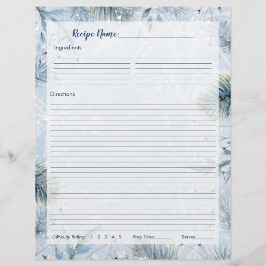 Winter Wonderland kerstrecept Multomap inserts Flyer (Achterkant)