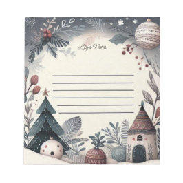 Winter Wonderland Kerstscène Notitieblok