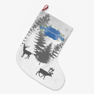Winter Wonderland kerststallen - blauw Grote Kerstsok