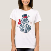 Winter wonderland kerstvakantiesneeuwman T T-shirt (Voorkant)