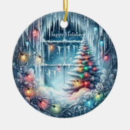 Winter Wonderland kerstversiering Keramisch Ornament