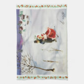 Winter Wonderland keukenhanddoek (Verticaal)