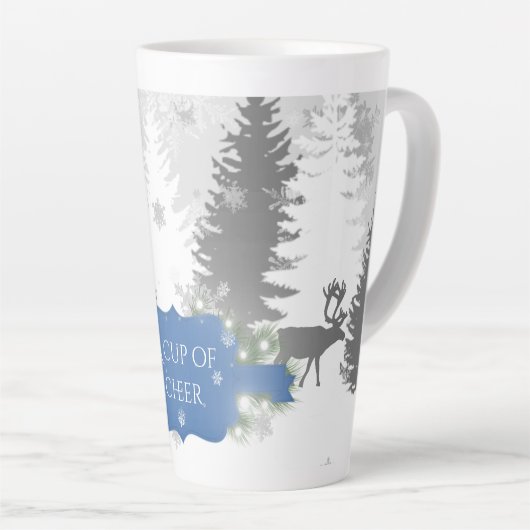 Winter Wonderland Latte Mok - Blauw (Rechterhoek)