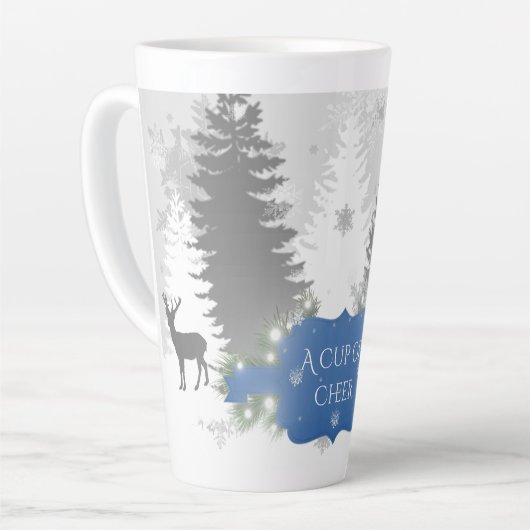 Winter Wonderland Latte Mok - Blauw (Linkerhoek)