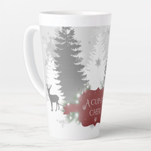 Winter Wonderland Latte Mok - Rood (Linkerhoek)