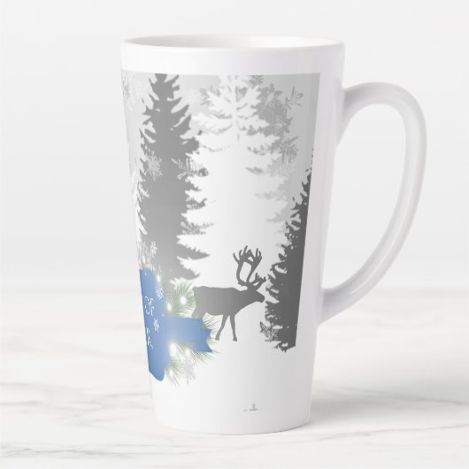 Winter Wonderland Latte Mug - Bleu (Droite)