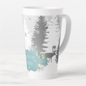 Winter Wonderland Latte Mug - Turquoise (Angle droit)