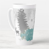 Winter Wonderland Latte Mug - Turquoise (Angle gauche)