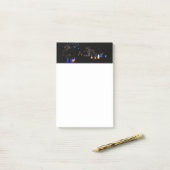 Winter Wonderland Lights Blue en White Holiday Post-it® Notes (Op bureau)