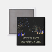 Winter Wonderland Lights Save the Date Magnet (Recto/Verso)