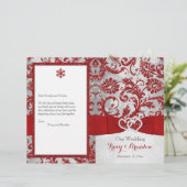 Winter Wonderland Love Hearts Programme de mariage (Debout devant)