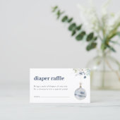 Winter Wonderland Luier Raffle Baby shower Kaart Visitekaartje (Staand voorkant)