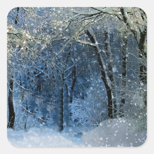 Winter Wonderland Magical Sun Glittery Sticker (Voorkant)