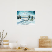 Winter Wonderland Mariage Affiche de bienvenue (Cuisine)