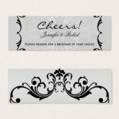 Winter Wonderland Mariage Boire des billets (Devant & derrière)