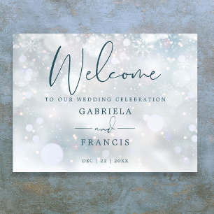 Winter Wonderland Mariage de neige Affiche de bien