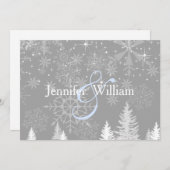 Winter Wonderland Mariage, Elegant Invitation (Devant / Derrière)