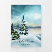 Winter Wonderland Mariage Photo Invitation (Page de couverture)