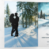 Winter Wonderland Mariage Photo Invitation (Intérieur en premier)