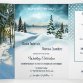 Winter Wonderland Mariage Photo Invitation (Intérieur au milieu)