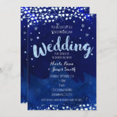 Winter Wonderland MARIAGE Starry Sky Invitations (Devant / Derrière)