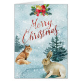 Winter Wonderland met Kerstmis met Fox en Rabbit (Voorkant)