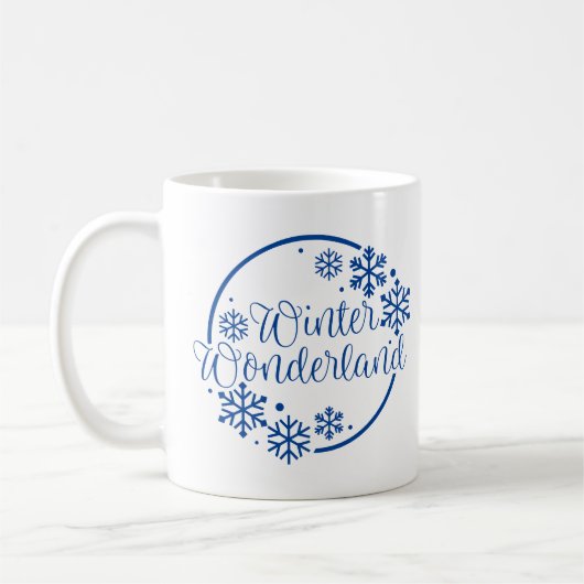 Winter Wonderland met Snowflakes Koffiemok (Links)