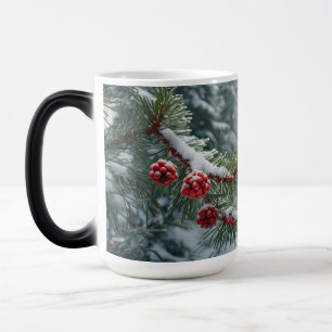 Winter Wonderland Mok Evergreen Pine & Red Berries