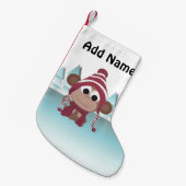 Winter Wonderland Monkey Kleine Kerstsok (Voorkant (Hangend))