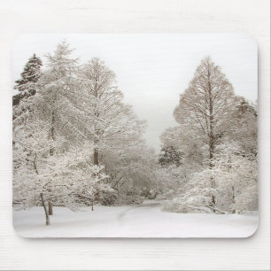 Winter Wonderland Mousepad Snow Forest Gifts Muismat