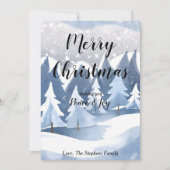 Winter Wonderland Noël Grey Carte de vacances (Devant)