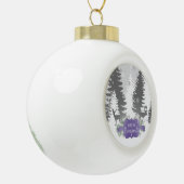 Winter Wonderland omwoeld Ornament - Paars (Links)