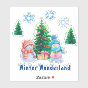 Winter Wonderland op maat gesneden vinyl Stickers