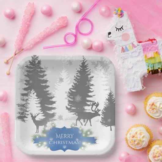 Winter Wonderland Paper Bord - Blue (Feest)