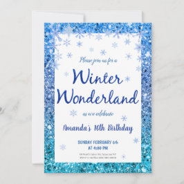 Winter Wonderland Party Invitation Kaart