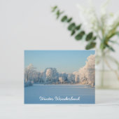Winter Wonderland Paysage de neige Carte postale (Debout devant)