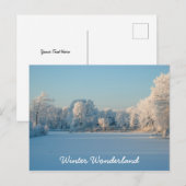 Winter Wonderland Paysage de neige Carte postale (Devant / Derrière)